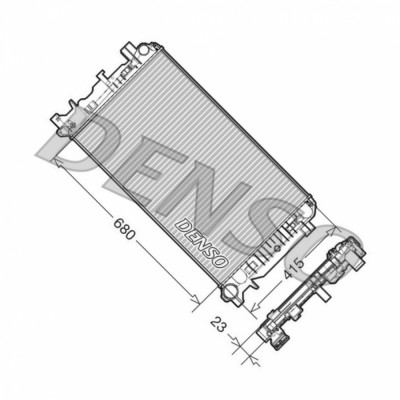 DENSO DRM17018 Kühler, Motorkühlung passt für MercedesBenz SPRINTER 3,5T main photo