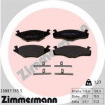 ZIMMERMANN 20887.195.1 Bremsbelagsatz, Scheibenbremse Vorderachse passt für VW photo.0