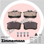 ZIMMERMANN 20961.152.1 Bremsbelagsatz, Scheibenbremse Hinterachse passt für VW photo.0