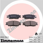 ZIMMERMANN 21012.150.2 Bremsbelagsatz, Scheibenbremse Vorderachse passt für photo.0