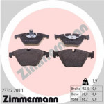 ZIMMERMANN 23312.200.1 Bremsbelagsatz, Scheibenbremse Vorderachse passt für photo.0