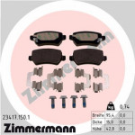 ZIMMERMANN 23417.150.1 Bremsbelagsatz, Scheibenbremse Hinterachse passt für photo.0