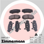 ZIMMERMANN 23891.170.1 Bremsbelagsatz, Scheibenbremse Vorderachse passt für photo.0