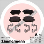 ZIMMERMANN 23914.170.3 Bremsbelagsatz, Scheibenbremse Hinterachse passt für photo.0