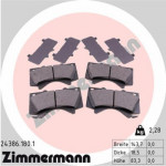 ZIMMERMANN 24386.180.1 Bremsbelagsatz, Scheibenbremse Vorderachse passt für photo.0