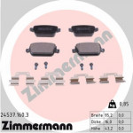 ZIMMERMANN 24537.160.3 Bremsbelagsatz, Scheibenbremse Hinterachse passt für photo.0