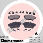 ZIMMERMANN 24578.165.2 Bremsbelagsatz, Scheibenbremse Hinterachse passt für photo.0