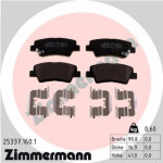ZIMMERMANN 25337.160.1 Bremsbelagsatz, Scheibenbremse Hinterachse passt für photo.0